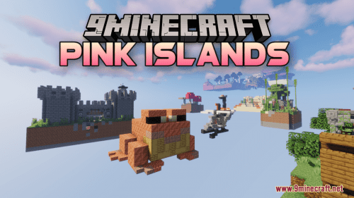 Pink Islands Map (1.21.1, 1.20.1) –  A Multi-biome Sky Survival Thumbnail