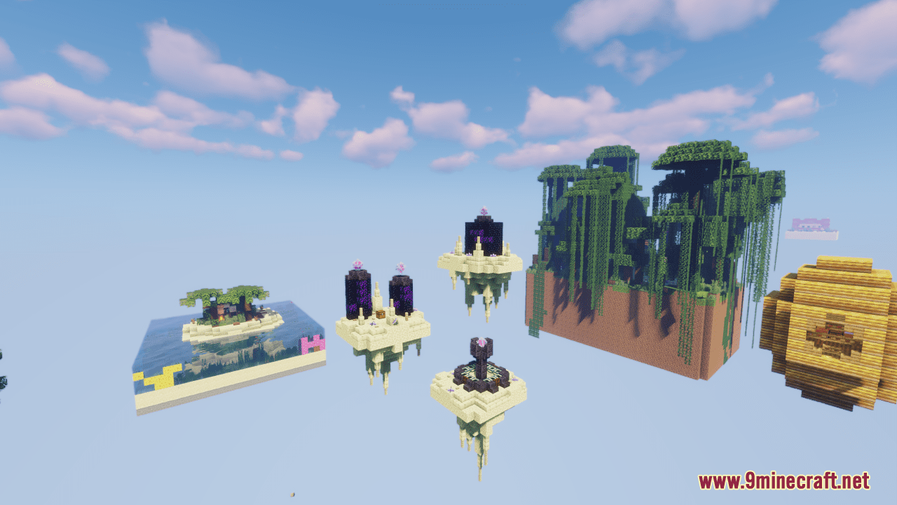 Pink Islands Map (1.21.1, 1.20.1) - A Multi-biome Sky Survival 11