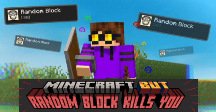 Random Block Kills You Addon (1.20, 1.19) - MCPE/Bedrock Scripts 1