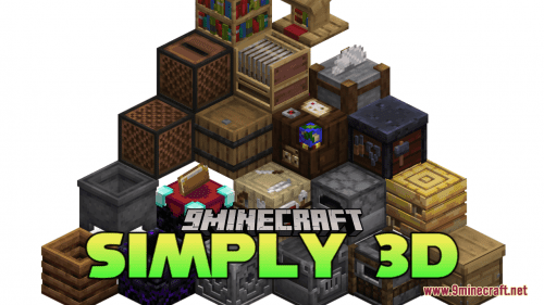 Simply 3D Resource Pack (1.20.6, 1.20.1) – Texture Pack Thumbnail