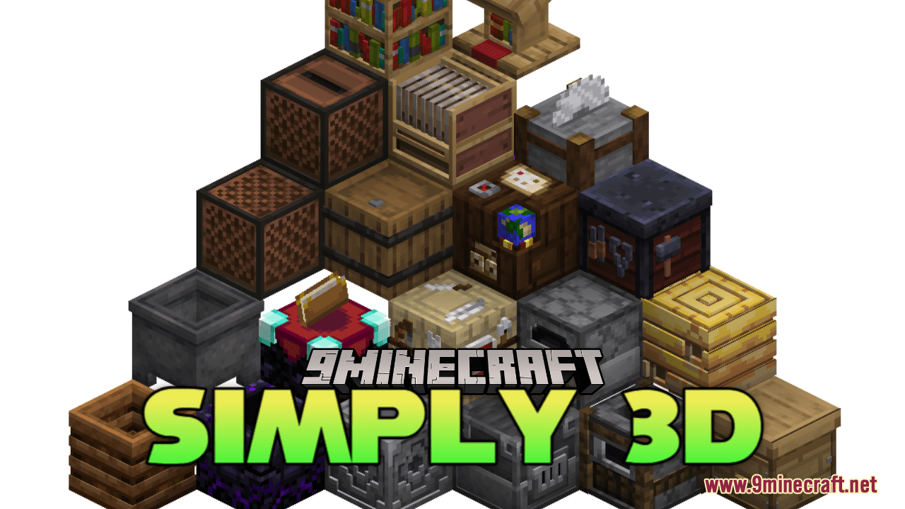 Simply 3D Resource Pack (1.20.6, 1.20.1) - Texture Pack 1