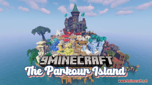 The Parkour Island Map (1.21.1, 1.20.1) – An Island Full of Surprises Thumbnail