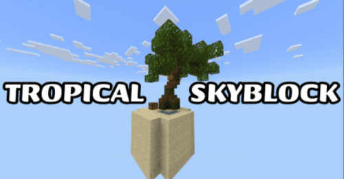 Tropical Skyblock Map (1.20, 1.19) – MCPE/Bedrock Thumbnail