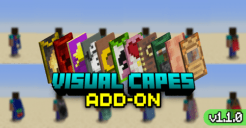 Visual Capes Addon (1.20, 1.19) – MCPE/Bedrock Mod Thumbnail