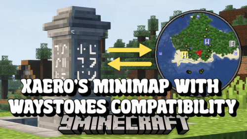 Xaero’s Minimap & World Map Waystones Compatibility Mod (1.20.1, 1.19.4) Thumbnail