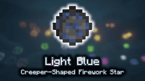 Light Blue Creeper-Shaped Firework Star – Wiki Guide Thumbnail