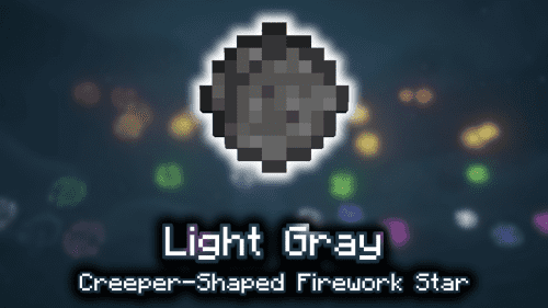 Light Gray Creeper-Shaped Firework Star – Wiki Guide Thumbnail