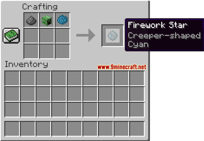 Cyan Creeper-Shaped Firework Star - Wiki Guide 8