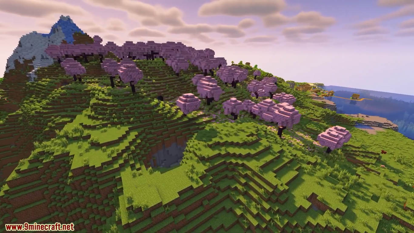 Beautiful Cherry Blossom Seeds For Minecraft (1.20.6, 1.20.1) - Java/Bedrock Edition 2