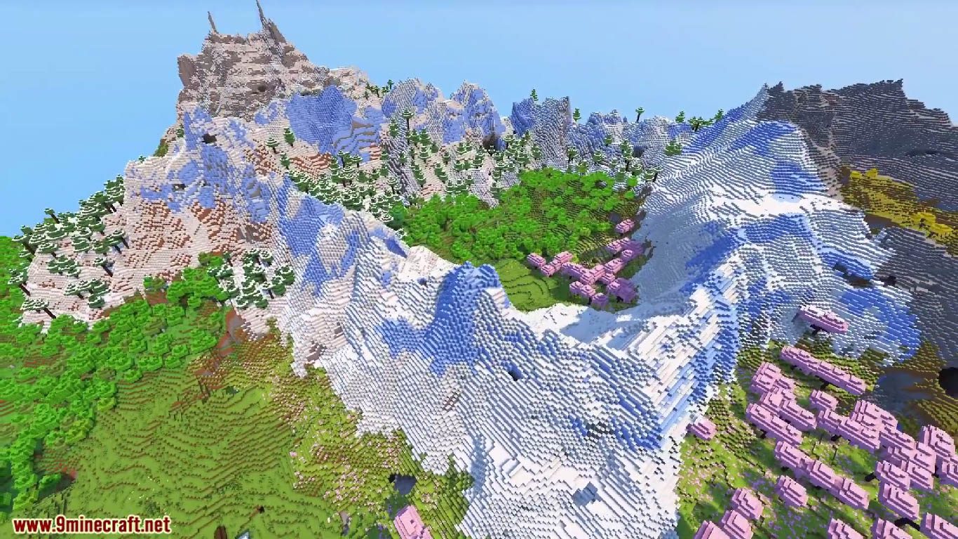 Beautiful Cherry Blossom Seeds For Minecraft (1.20.6, 1.20.1) - Java/Bedrock Edition 5