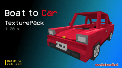 Boat To Red Car Resource Pack (1.20.6, 1.20.1) – Texture Pack Thumbnail