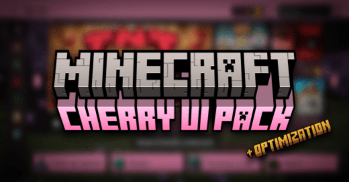 Cherry UI Pack (1.20, 1.19) - MCPE/Bedrock 1