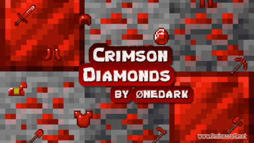 Crimson Diamonds Resource Pack (1.20.6, 1.20.1) – Texture Pack Thumbnail