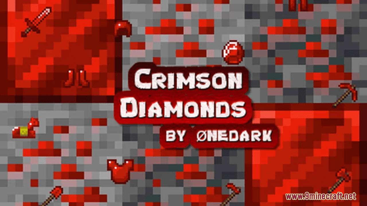 Crimson Diamonds Resource Pack (1.20.6, 1.20.1) - Texture Pack 1