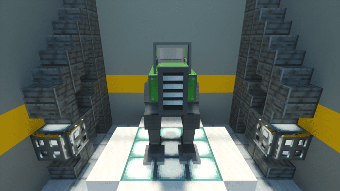 Custom Craftable Mech Vehicles, Equipment, & Weapons Addon (1.20) - MCPE/Bedrock Mod 5