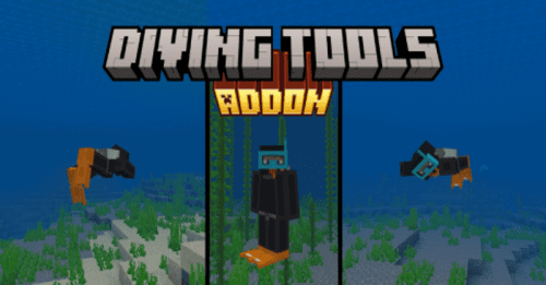 Diving Tools Addon (1.20, 1.19) – MCPE/Bedrock Mod Thumbnail