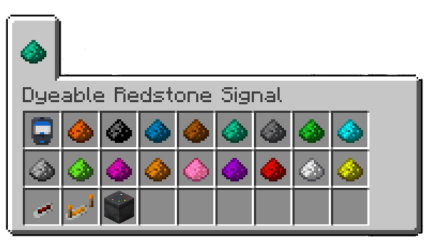 Dyeable Redstone Signal Mod (1.20.1, 1.19.4) - Colorful Redstone 3