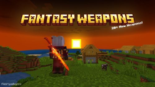 Fantasy Weapon Texture Pack (1.20) – MCPE/Bedrock Thumbnail