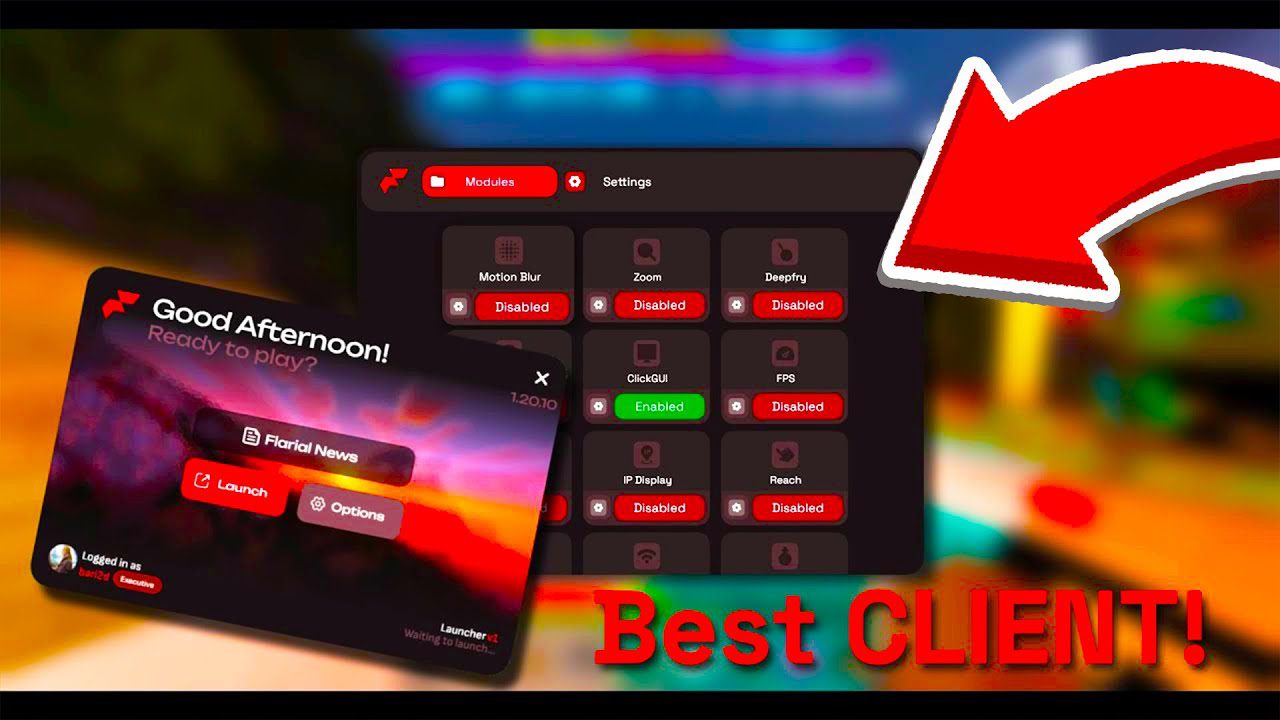 Flarial Client (1.20) - FPS Boost, Motion Blur 1