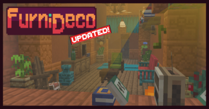 FurniDeco Addon (1.20, 1.19) - MCPE/Bedrock Mod 1