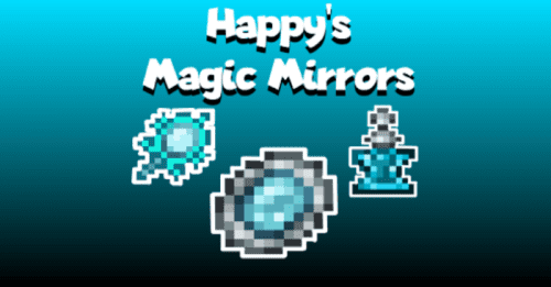 Happy’s Magic Mirrors Addon (1.20) – MCPE/Bedrock Mod Thumbnail