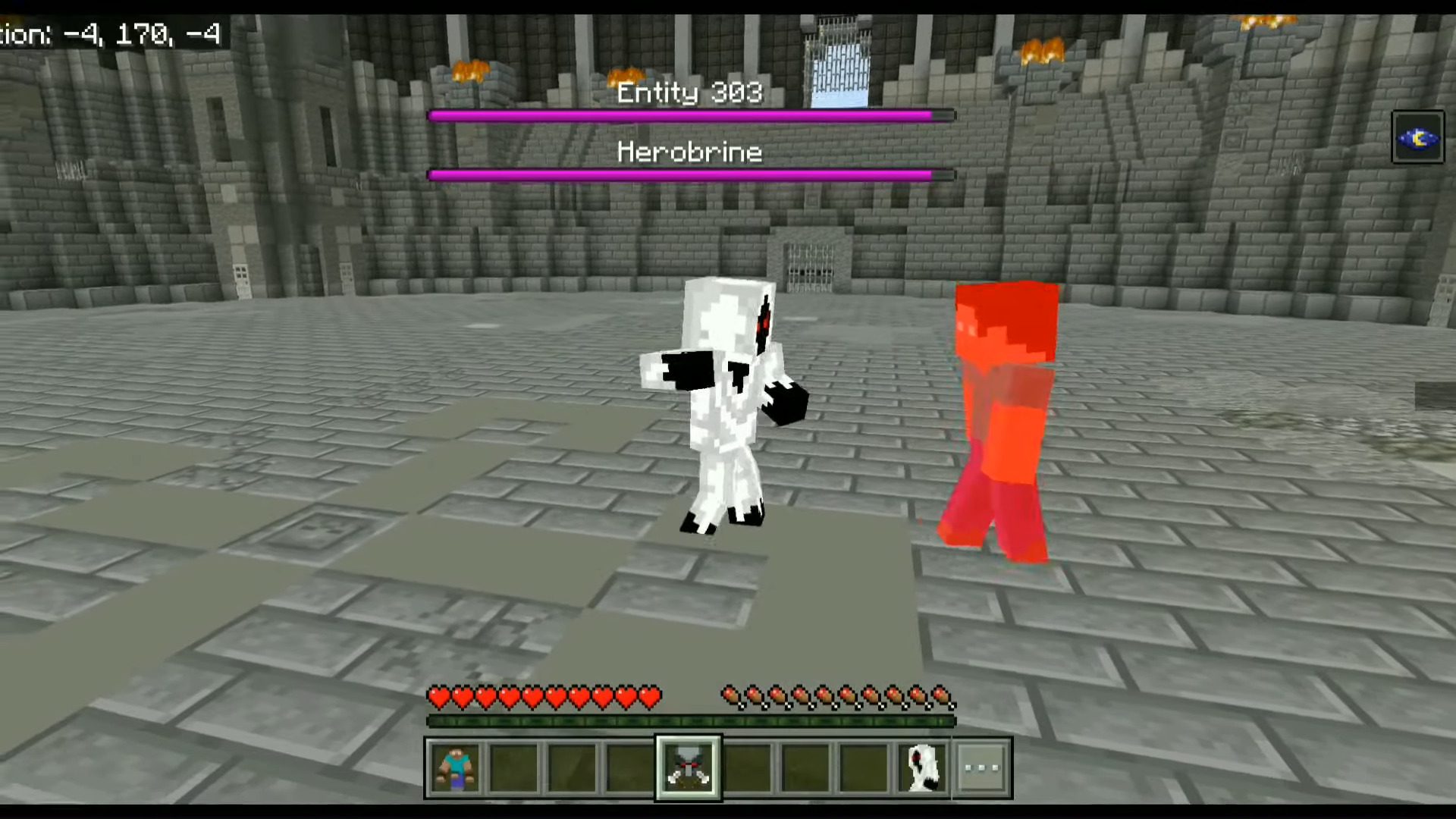 Herobrine vs Entity 303 Addon (1.20, 1.19) - MCPE/Bedrock Mod 7