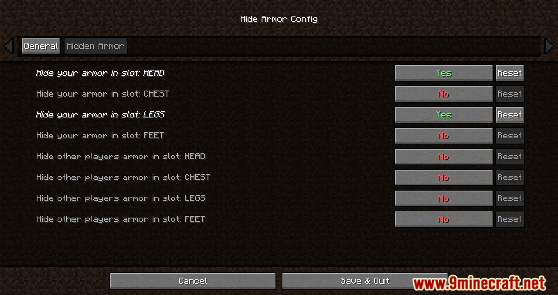 Hide Armor Mod (1.19.4, 1.16.5) - Concealment and Customization in Minecraft 5