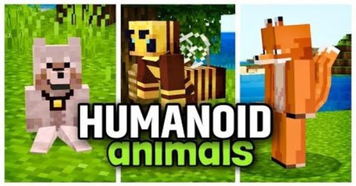 Humanoid Animals Addon (1.20, 1.19) – MCPE/Bedrock Mod Thumbnail