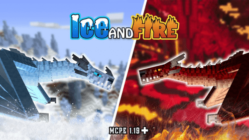 Ice and Fire Addon (1.20) – MCPE/Bedrock Dragon Mod Thumbnail