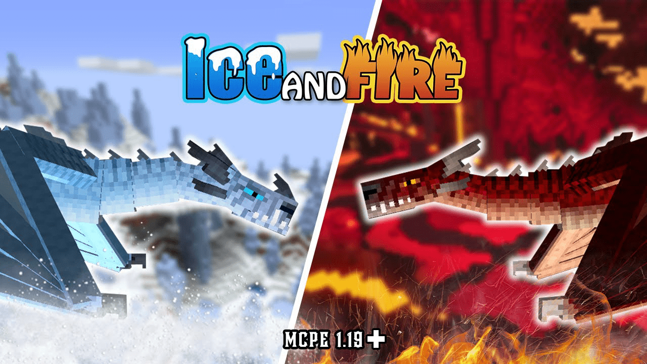 Ice and Fire Addon (1.20) - MCPE/Bedrock Dragon Mod 1