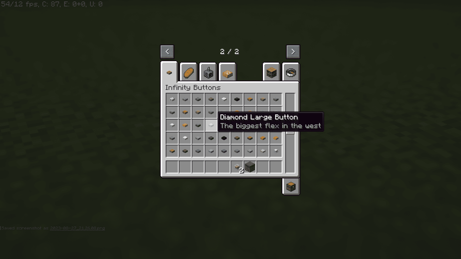 Infinity Buttons Mod (1.20.1, 1.19.3) - Special Buttons and Hidden Inputs 7