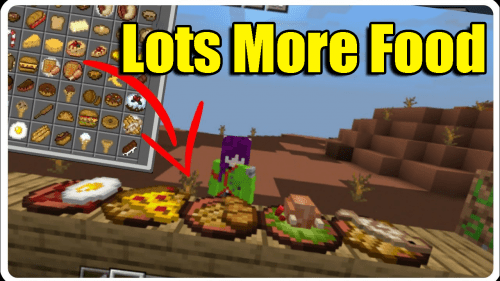 Lots More Food Addon (1.20, 1.19) – MCPE/Bedrock Mod Thumbnail