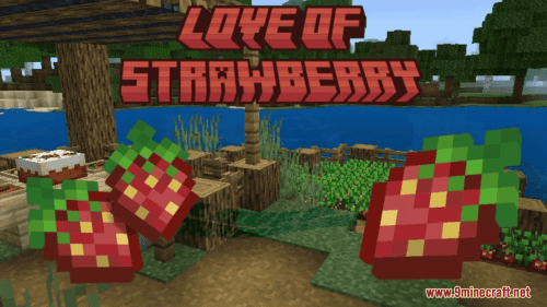 Love Of StrawBerry Resource Pack (1.20.6, 1.20.1) – Texture Pack Thumbnail