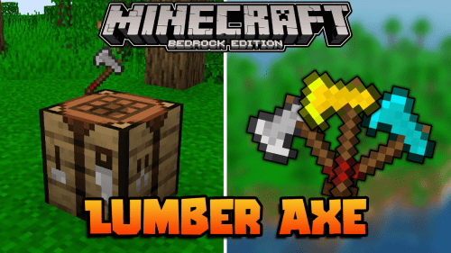 Lumber Axe Bedrock Addon (1.20, 1.19) – MCPE Lumberjack Mod Thumbnail