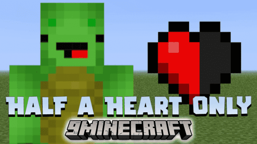 Minecraft But You Survive With Only Half A Heart Data Pack (1.20.2, 1.19.4) Thumbnail