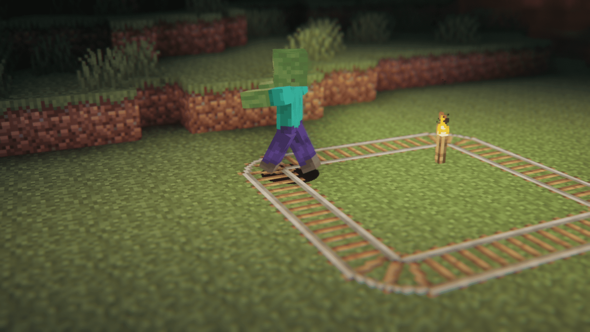 Mob Crossing Mod (1.20.6, 1.20.1) - Mobs Can Walk Across Rails 6