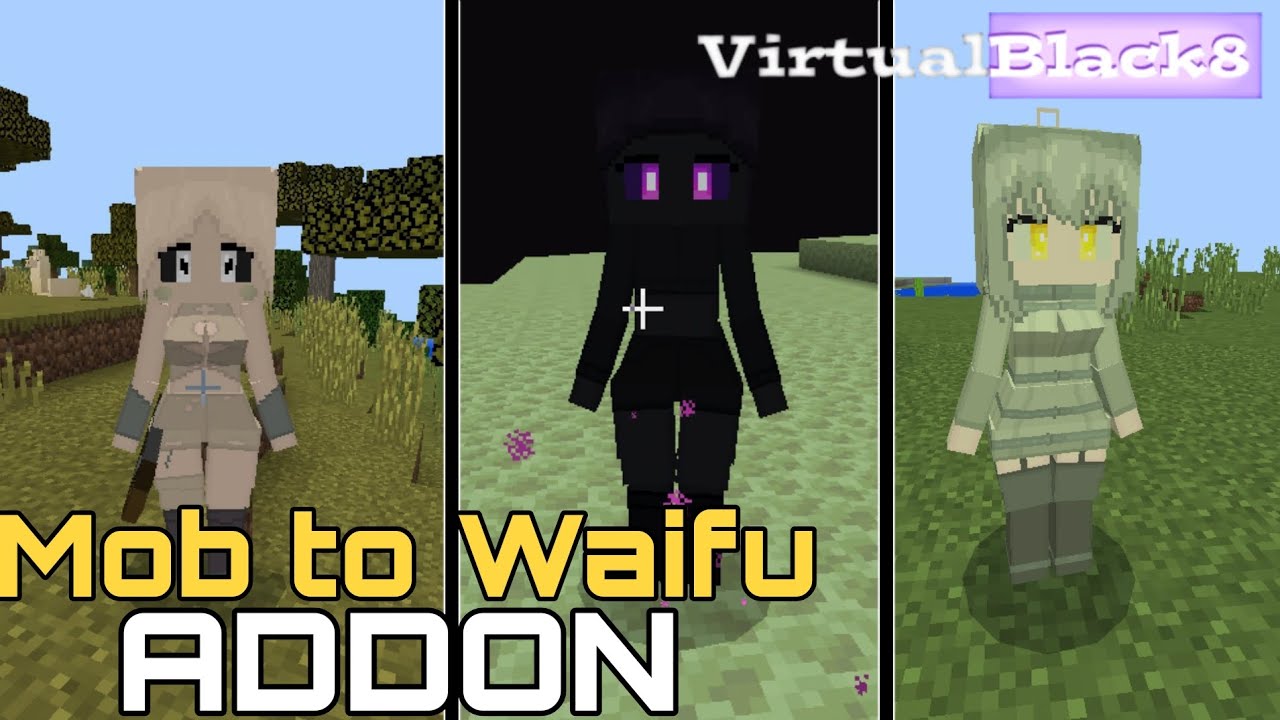 Mob to Waifu Addon (1.20, 1.19) - MCPE/Bedrock Mod 1