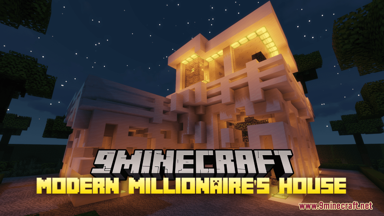 Modern Millionaire's House Map (1.21.1, 1.20.1) - Luxurious Mansion 1