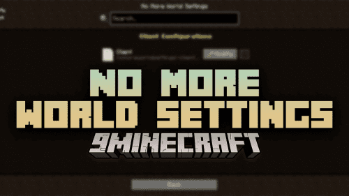 No More World Settings Mod (1.19.2) – Streamline World Creation Thumbnail