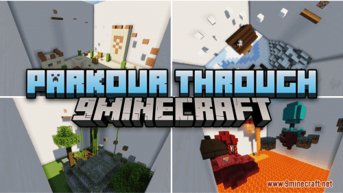 Parkour Through Minecraft Map (1.20.4, 1.19.4) – Minecraft Marathon Thumbnail