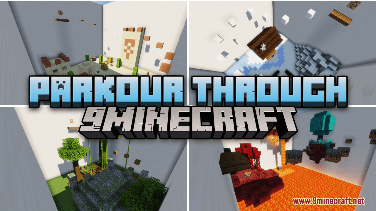 Parkour Through Minecraft Map (1.20.4, 1.19.4) - Minecraft Marathon 1