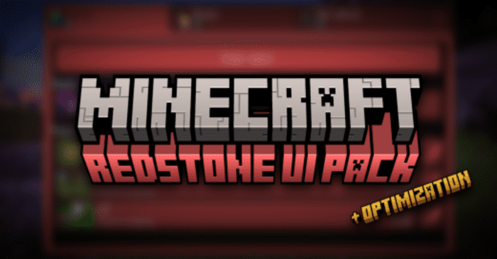 Redstone UI Pack (1.20, 1.19) - MCPE/Bedrock 1