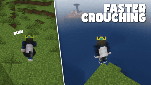 Faster Crouching Mod (1.21, 1.20.1) – Sprint while Crouching Thumbnail