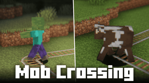 Mob Crossing Mod (1.20.6, 1.20.1) – Mobs Can Walk Across Rails Thumbnail