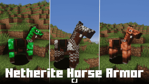 Netherite Horse Armor CJ Mod (1.20.4, 1.19.4) – Three New Horse Armors Thumbnail