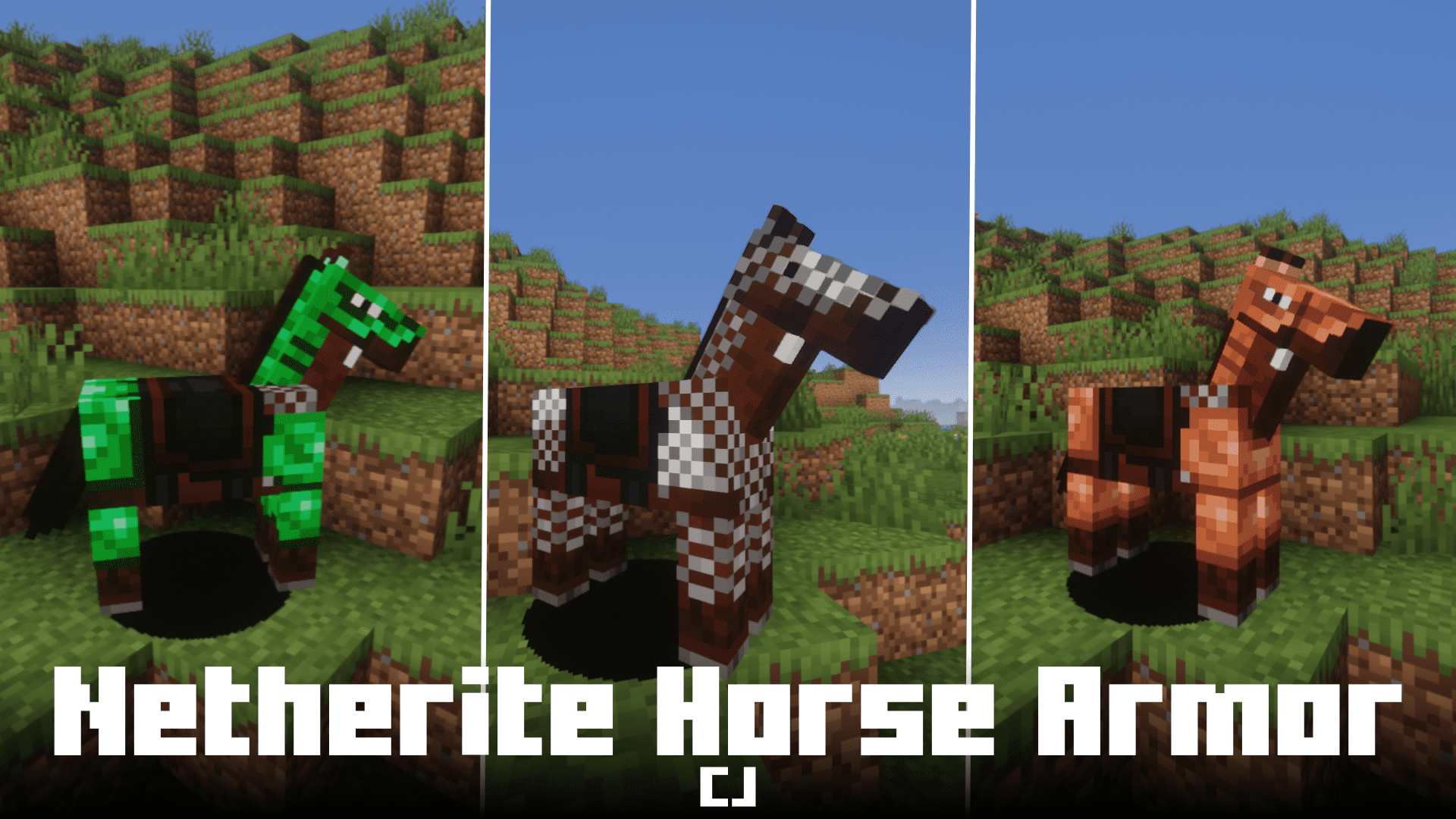 Netherite Horse Armor CJ Mod (1.20.4, 1.19.4) - Three New Horse Armors 1