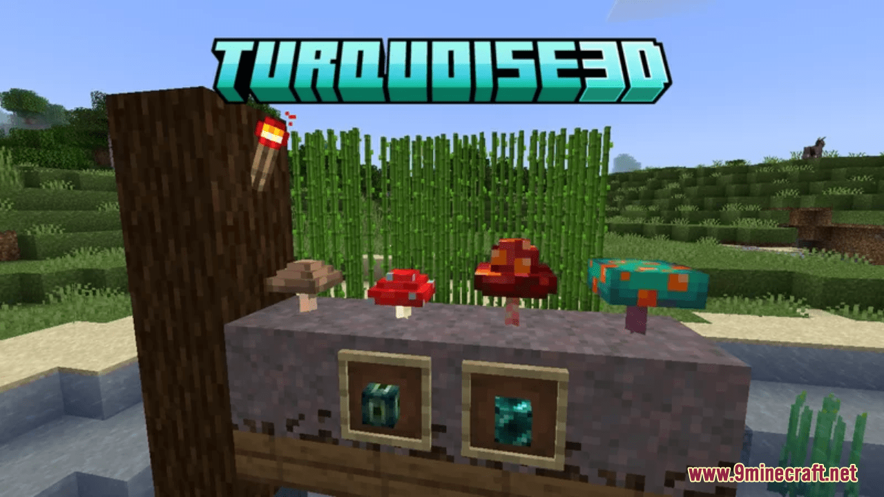 Turquoise3D Resource Pack (1.20.6, 1.20.1) - Texture Pack 1