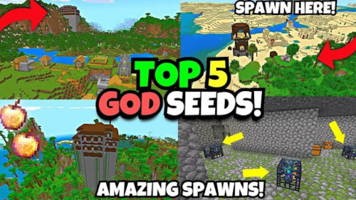 Top 5 Amazing God Seeds For Minecraft (1.20.6, 1.20.1) – Bedrock Edition Thumbnail