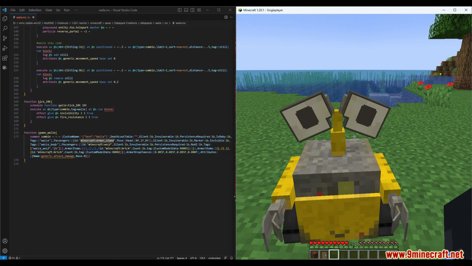 Wall-E Data Pack (1.20.2, 1.19.4) - Wall-E In Minecraft! 3