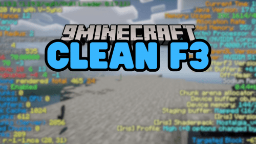 Clean F3 Mod (1.20.5, 1.20.1) – Uncluttered Debug Screen Thumbnail